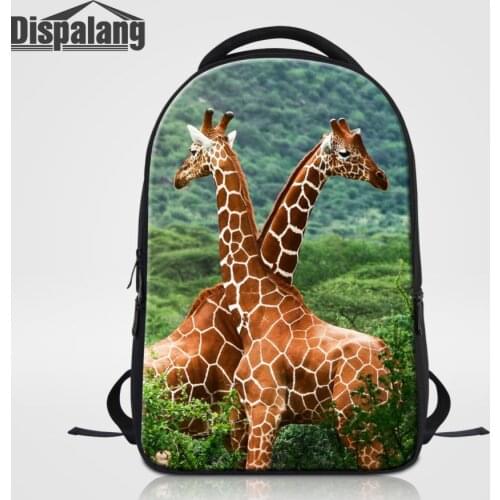 Dispalang Giraffe Printed Women Laptop Backpack Casual College Bookbag Mens Stylish Daily Travel Backpacks Large School Bag