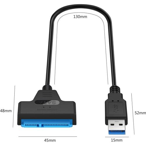 SATA 3 Cable Sata to USB Adapter USB 3.0 Up to 6 Gbps Support 2.5 Inches External SSD HDD Hard Drive 22 Pin Sata III Cable
