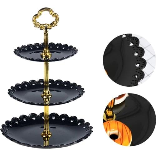 Detachable Cake Stand 3-layer British Cake Snack Tray Snack Self-help Plate for Candy Afternoon Tea Home Table Decor Trays 1PC