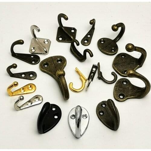 5pcs/lot Silver Antique Hooks Small Wall Hanger Buckle Horn Lock Clasp Hook Hasp Latch For Wooden Jewelry Box Furniture Hardware