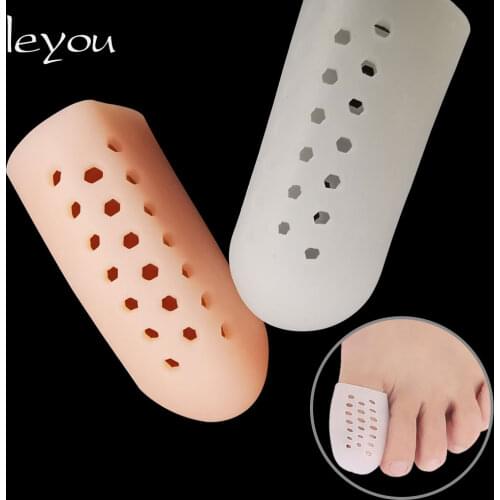 Silicone Gel Big Toe Cap Protector Breathable Silicone Finger Caps Foot Pain Relieve Toe Seperator Foot Care Products
