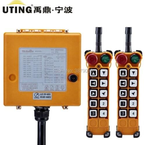 UTING CE FCC F26-B3 (2 Transmitter+1 Receiver) Industrial Wireless Radio Single Speed 10 Keys Crane Remote Control for Crane