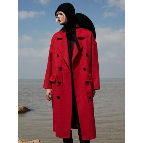 Albaca High End Double Faced Cashmere Overcoat Womens Mid Long 2021 New Cloaks Alpaca Wool Jacket