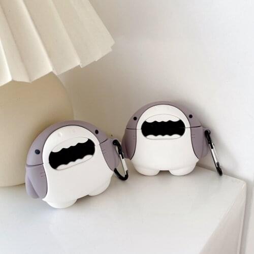 Cartoon shark funny Case For Beats Studio Buds Case Silicone Protect Earphones Cover for Beats-Studio Buds Headphone Case