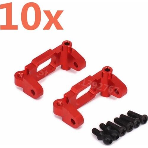 10 Pieces RC Car Alum. Alloy Front Hub Carrier(L/R) For 1/18 Scale Revel 24540 Scorch Hobbico Dromida BX/MT/SC4.18 Monster Truck