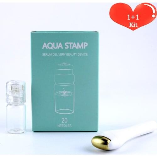 20 Pin Micro Needle Titanium Tips Derma Needles Skin Care Anti Aging Whiten Bottle Stamp Serum Injection Reusable