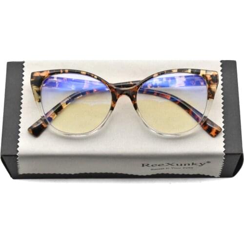 Unisex Anti Blue Rays Computer Glasses Women Metal Spring Hinge Vintage Cat Eye Frame Gaming Eyewear Men Anti Eyestrain Eyeglass