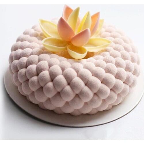 3D Food Grade Cake Mold Silicone Mold Round Shape DIY Mousse Mould Making Galo Fruit Bakeware Cake Decoration Tool Stocked