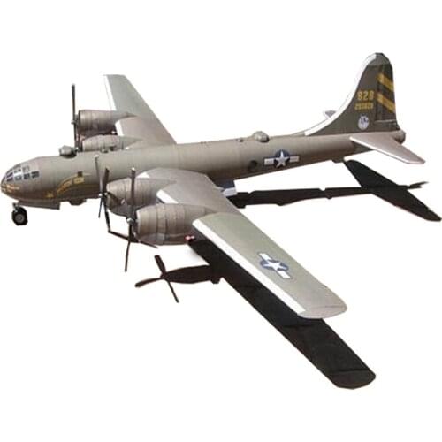 3D Puzzel American B29 Super Sky Fortress Bomber Paper Model Airplane Handmade DIY Military Fan High Difficulty Home Decoration