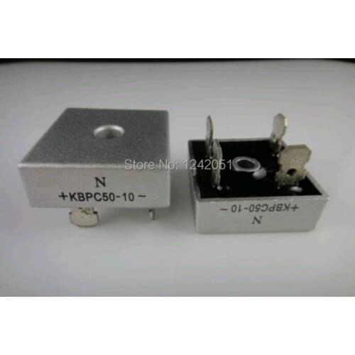 50PCS 50A 1000V Metal Case Bridge Rectifier KBPC5010