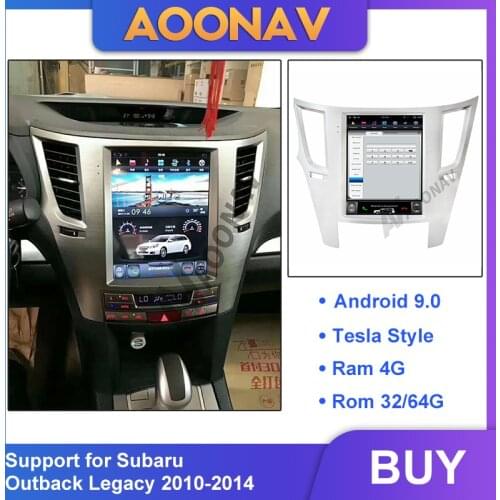 2din Android car radio multimedia player for Subaru Outback Legacy 2010-2014 car stereo autoradio vertical Tesla DVD player