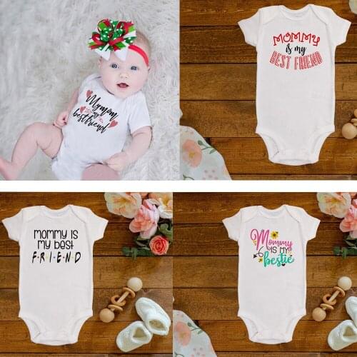 Happy mothers day fathers day baby Bodysuit Mama is my friend Baby outfits Cute Baby Clothes Baby Shower Gift