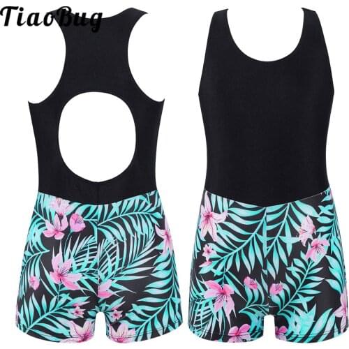 Kids Girls Ballet/Skate Gymnastics Leotard/Unitards Sleeveless Racer Back Children Jumpsuit Bodysuit Dance wear Clothing