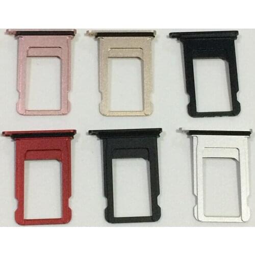 For iPhone 7 Plus Original Nano Sim Card with Rubber Waterproof Ring Tray Slot Holder Sim Card Adapter Socket Repair Parts 50Pcs