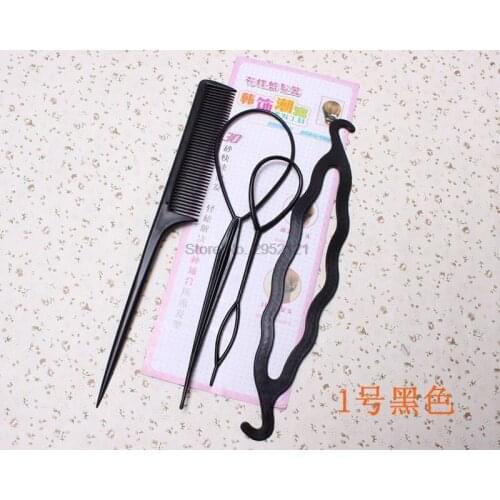 By ems or dhl 200sets 4pcs/set Popular Womens Hair Twist Styling Clip Stick Maker Braid Tool Hair Styling Accessories