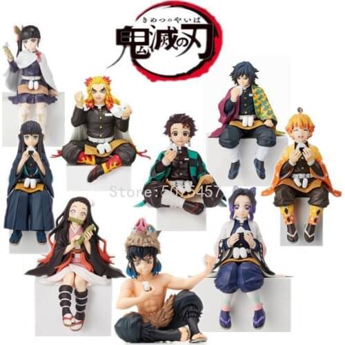 14cm Demon Slayer Anime Figure Hashibira Inosuke Kamado Tanjirou Action Figure Kimetsu no Yaiba Premium Chokonose Figurine Toys