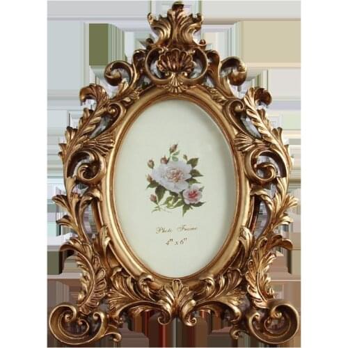 6/7/8/10 Inch Europe Style Photo Frames Painting Carved Resin Frames For Tabletop Ornaments Retro Workmanship Picture