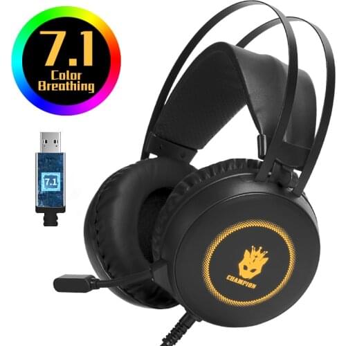 Headset Gamer 7.1 Channel with Microphone Gaming Headphones Surround Sound Earphone Professional RGB Light for PC Computer PUBG