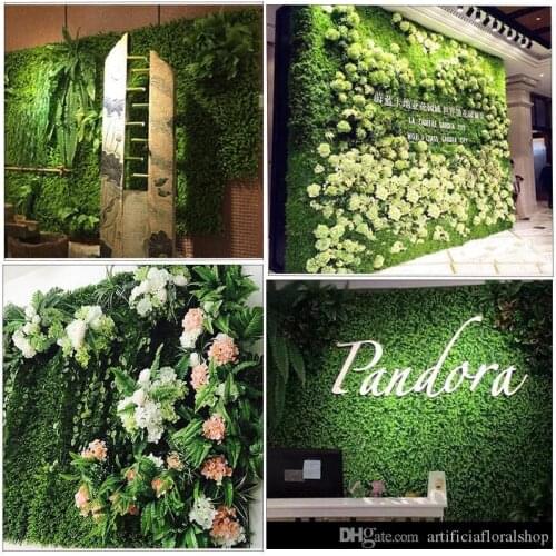 Artificial Plant Wall Artificial Lawn Garden Backyard Home Decor Simulation Grass Turf Rug Lawn Outdoor Flower wall