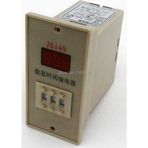 JS14S-3 AC 380V 999s on-delay DPDT time relay JS14S series 380VAC delay timer