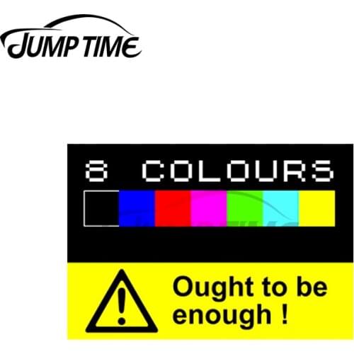 JumpTime 13 x7cm For ZX SPECTRUM Colour Palette Car Stickers Personality Bumper Windows Decal Motorcycle Fold GTR EVO Decoration
