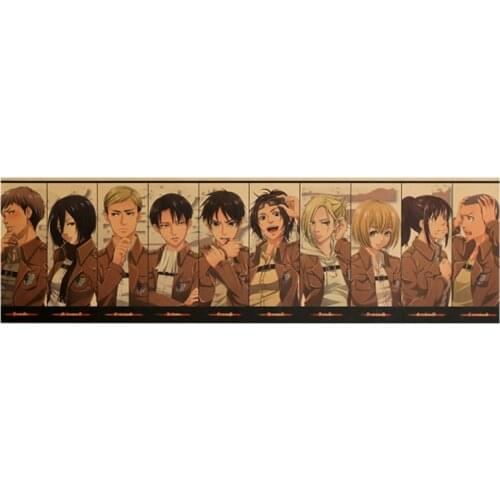 Classic Cartoon Anime Poster Vintage Kraft Paper Wall Stickers Anime Wall Collage Bedroom Decoration Art Paintings Home Decor