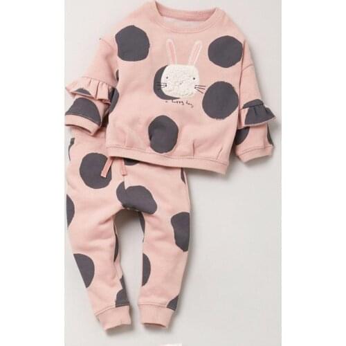 2 Piece Set Girls Long Sleeved Sweaters Suit 2-8 Years Old Autumn Winter Fashion Cartoon Clothes Kids Tracksuit Casual Outfits