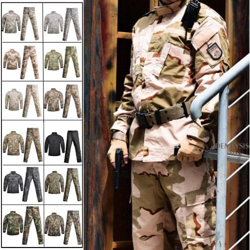 Military Uniform Set Combat Hunting Wargame Suits COAT + PANTS Militar Soldier Hunting Sniper Camouflage Clothing