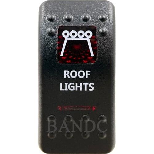 Cover Cap Only！ROOF LIGHTS Rocker Switch Cover Cap Red Window Labeled for Boat Truck ARB Carling NARVA Control Cap Accessories