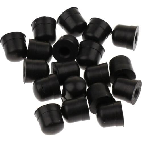 20 Pieces Black Trombone Slide Bow Rubber End Bumper Tip for Brass Instrument