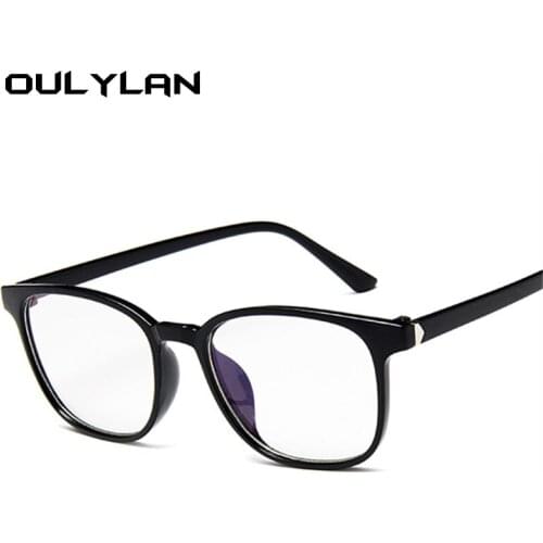 Oulylan Transparent Glasses Frames Men Women Fake Glasses Vintage Optical Myopia Eyeglasses Frames Ladies Retro Eyewear