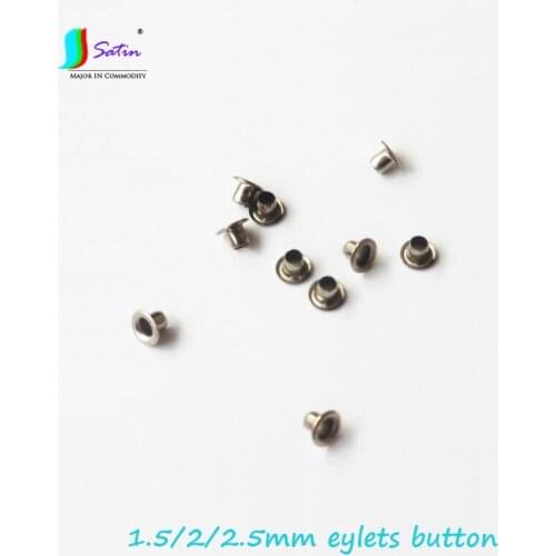 Wholesale 400PCS 1.5mm/2mm/2.5mm Mini Small Size Gold,Silvery,Bronze,Gun Black EyElets Buckle,Metal Color EYELET S0593L
