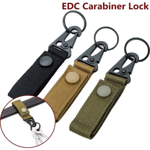 Outdoor Light-Weight Hanging Belt MOLLE Carabiner Clip Tactical Hanging Key Hook Clip Clamp Buckle Hook Clip