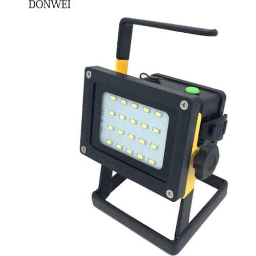 Portable Rechargeable Floodlight 30W 24 led Flood light Outdoor Waterproof Spotlight +charger+3x18650 battery for Camping