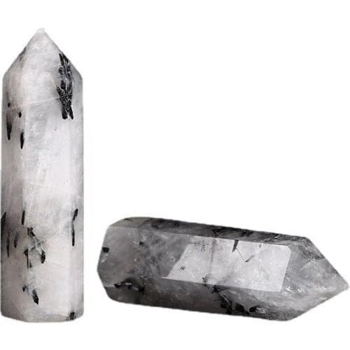 Natural and beautiful Valoran black tourmaline point quartz crystal pillar for spiritual meditation healing energy stone mineral