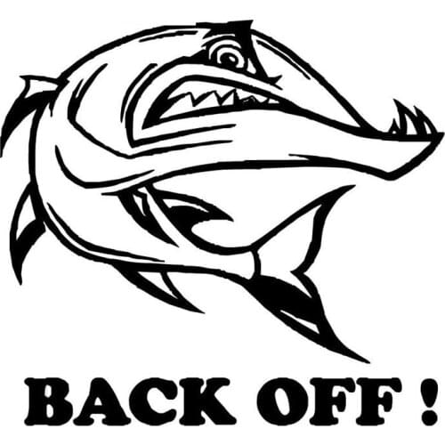 Lifelike Car Stickers Fish Back Decals Funny PVC Car Decoration Accessories Stickers Creative Waterproof Sunscreen Blacka/white