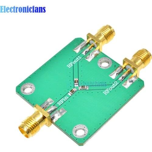 RF Power Splitter RF Microwave Resistance Power Divider Splitter 1 to 2 Combiner SMA DC-5GHz Radio Frequency Divider 33*33mm