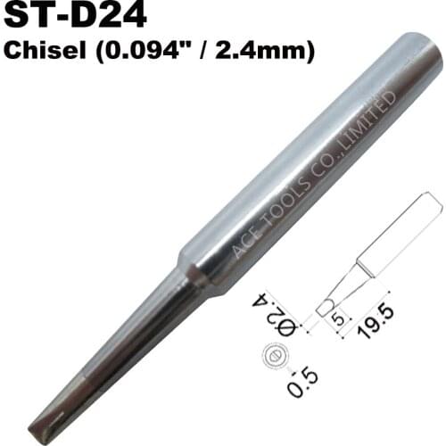 ST-D24 Soldering Tips Screwdriver 2.4mm Fit WELLER SP40L SP40N SPG40 WP25 WP30 WP35 WLC100 Replace Iron Handle Pencil Nozzle Bit