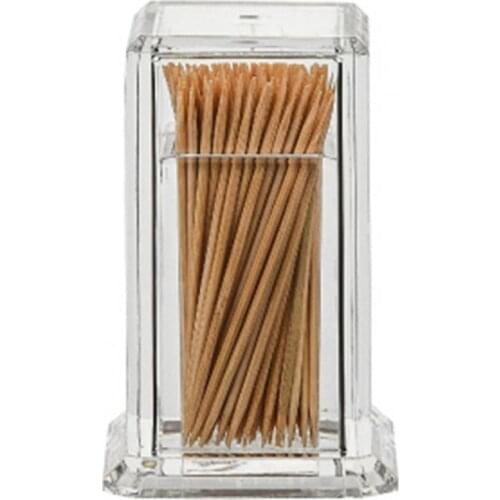Creative Portable Toothpick Container Elegant Clean Square Shape Toothpick Dispenser Toothpick Holder Storage Box