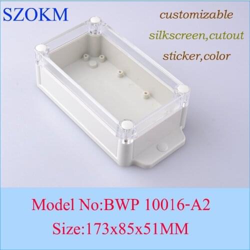 10 pcs/lot waterproof junction box abs plastic case case waterproof electrical boxes 173x85x51mm