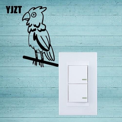YJZT Interesting Bird Wall Switch Sticker Home Room Decor Vinyl Decal Cartoon Animal S19-0825