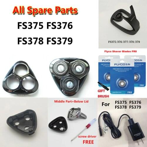 FLYCO Electric Shaver Spare parts Orginal Superior Replacement Blade Razor head Fit For FS375 FS376 FS378 FS379 all parts stock