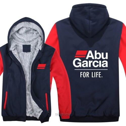 Winter Abu Garcia Hoodies Warm Men Fashion Wool Liner Jacket Abu Garcia Sweatshirts Fisher Men Coat