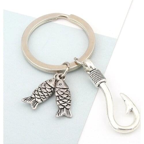 1pc Fishhook Necklace Fish Hook Charms Fishing Jewelry Man Gift Engagement Gift For Father