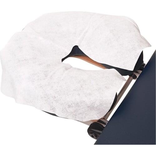 100Pcs Disposable Non-Woven Headrest Pillow Paper Beauty Spa Salon Bed Table Cover Massage Face Cradle Table Head Rest Covers