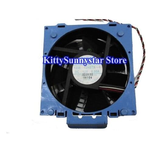 120x120x38MM 1238-12HBTA-1 12V 0.9A 3Wires 12CM 6J852 Cooling Fan with Cover