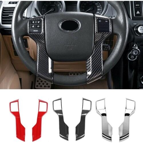 ABS Car Steering Wheel Cover Decorative Trim Fit for Toyota Tundra 2014+ 4Runner 2010+ Tacoma 2016-2020 Interior Accessories