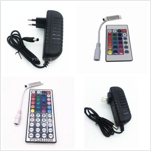 12 V 2A EU US Power Adapter Afstandsbediening IR 24Key 44Key Voor SMD 5050 3528 Led Strip