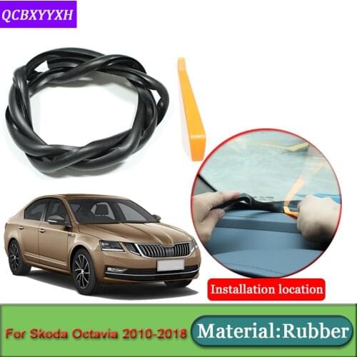 Car-styling For Skoda Octavia 2010-2018 Anti-Noise Soundproof Dustproof Car Dashboard Windshield Sealing Strips Auto Accessories