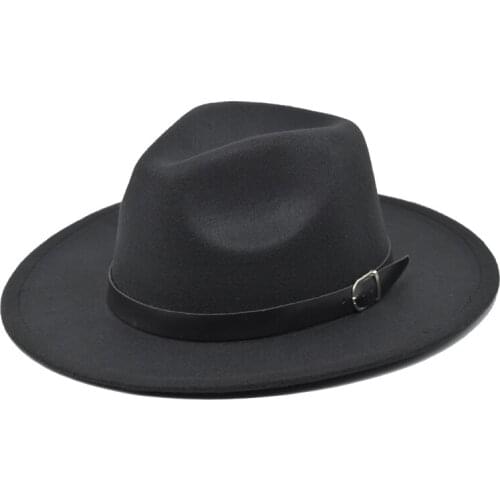 Free shipping autumn and winter wool blend fashion wide-brimmed BF101 fedora, woolen top hat, fedora, Panama hat